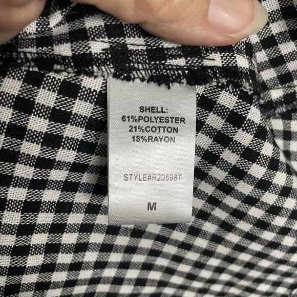 Pomander Place Tuckernuck Abigail Dress Womens M Black Gingham Babydoll Cottage - Picture 9 of 10